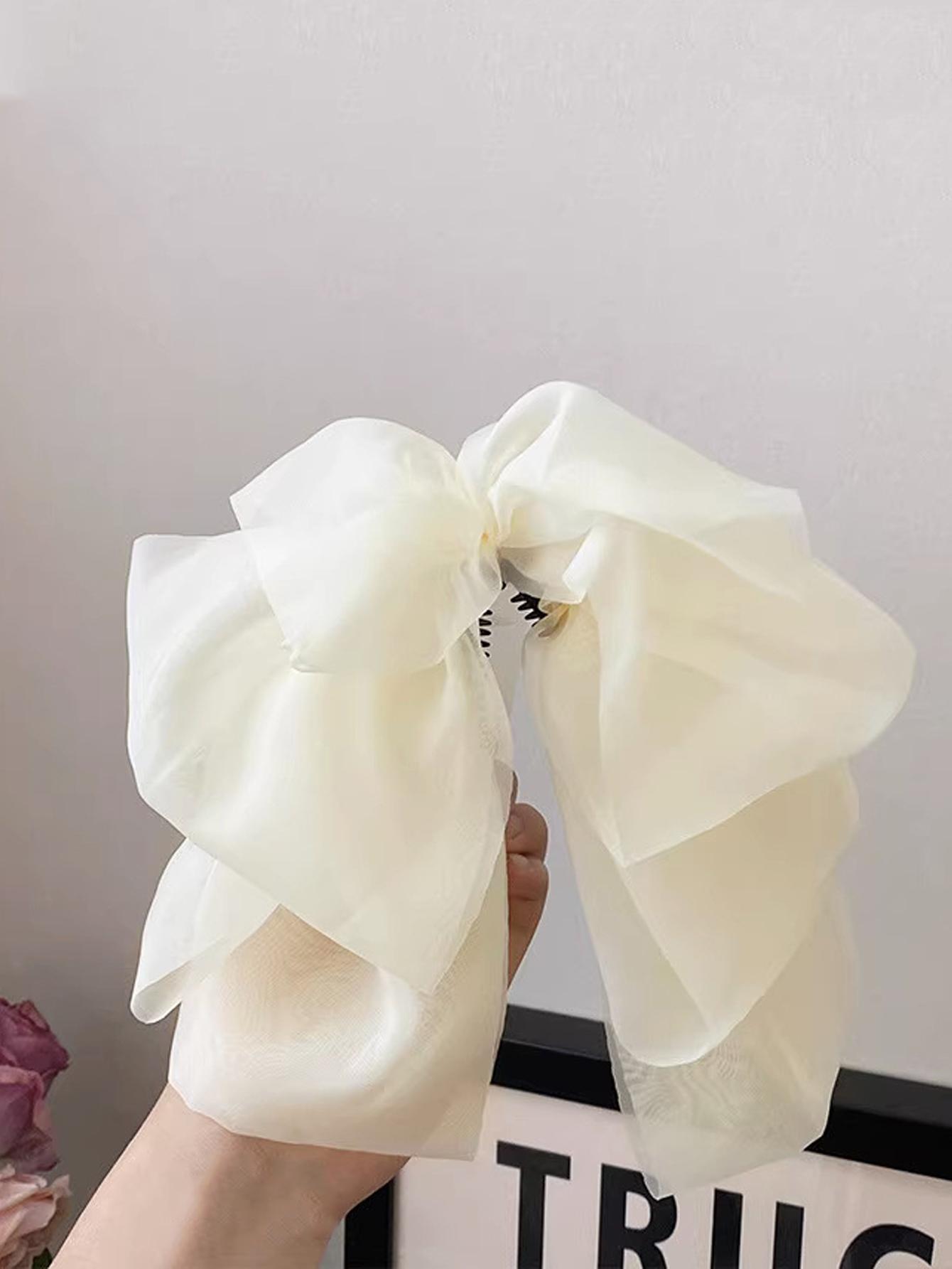 

1Pcs Fashion Solid Mesh Bow Hair Clips For Women Hair Accessories