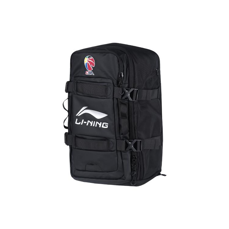 New LiNing Artificial Leather With Textile Basketball Bag Backpack Men's Black ABSR437-1