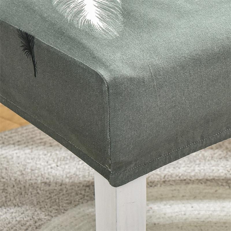 Elastic Printed Chair Cover Feather Pattern Stain-Resistant Durable Chair Cover Universal Study Living Room Dining Protector