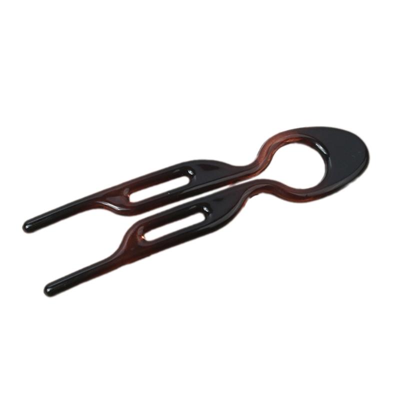 Stilvolle Haarforke Große Französische Harzhaarspange für Damen Elegante Dutt-Styling Haarnadeln Vintage Frisur-Accessoires