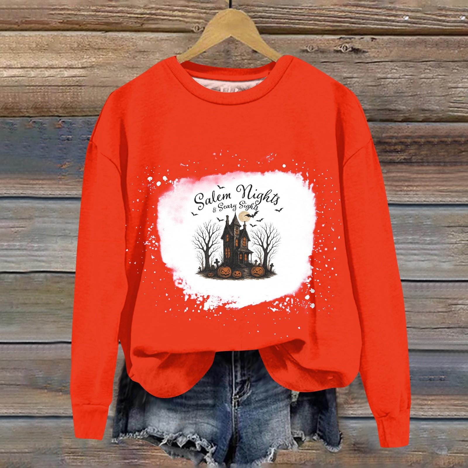 

Женская мода с принтом, длинный рукав, свободный круглый вырез, свитшот, осень XL чёрный