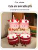 Douyin Xiaohongshu Cherry Red Velvet Cake Plush Doll Gift