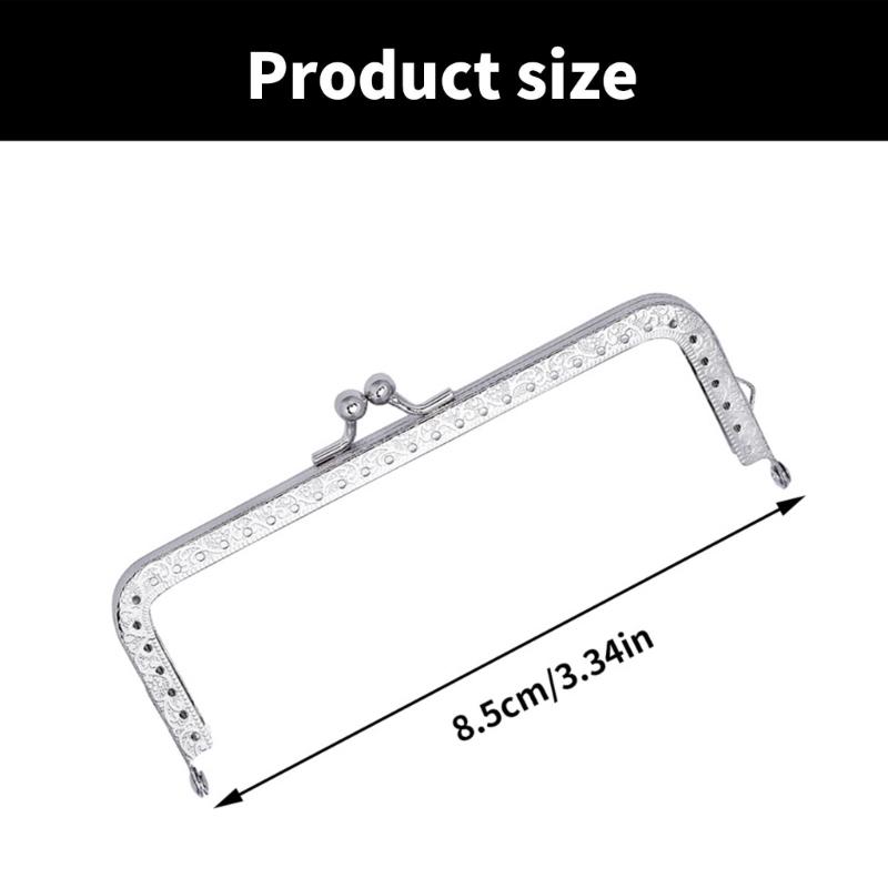 5Pieces 85mm Kiss Clasps Lock Square Metal Purse Frame Kiss Clasp Lock Arched Coin Bag Frame
