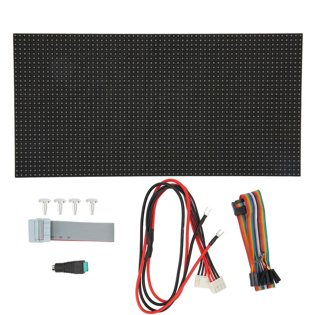 RGB LED Matrix Panel 64x32 4mm Pitch Adjustable Brightness RGB Full Color LED Display for Car Shop Bar Entrance Sign