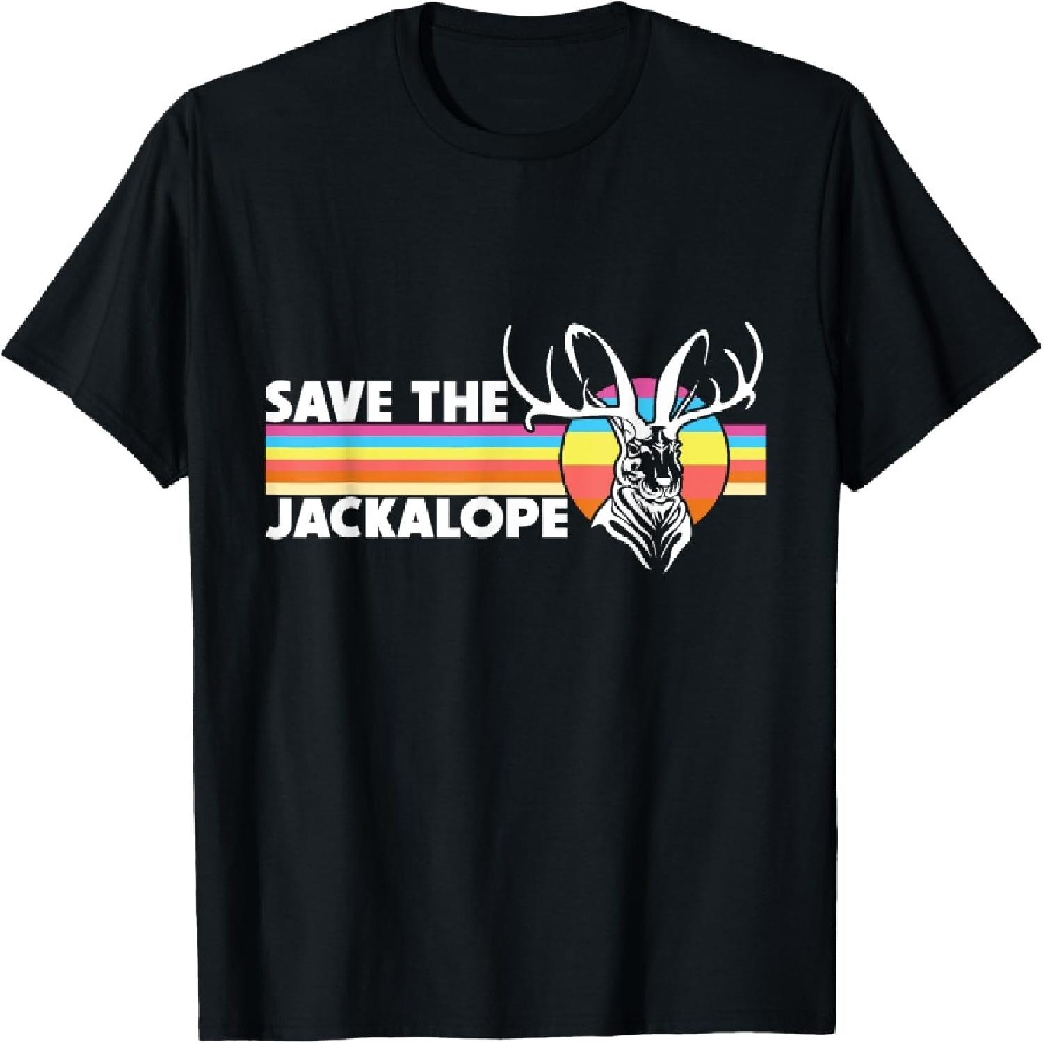 Save The Jackalope Cryptid Jackrabbit Rabbit Bunny T-Shirt(8) S