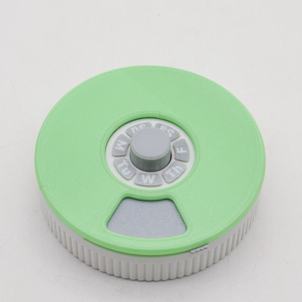 3D Printed Pressing Rotating Medicine Box Grid Design Weekly Pill Case  for Travel Household