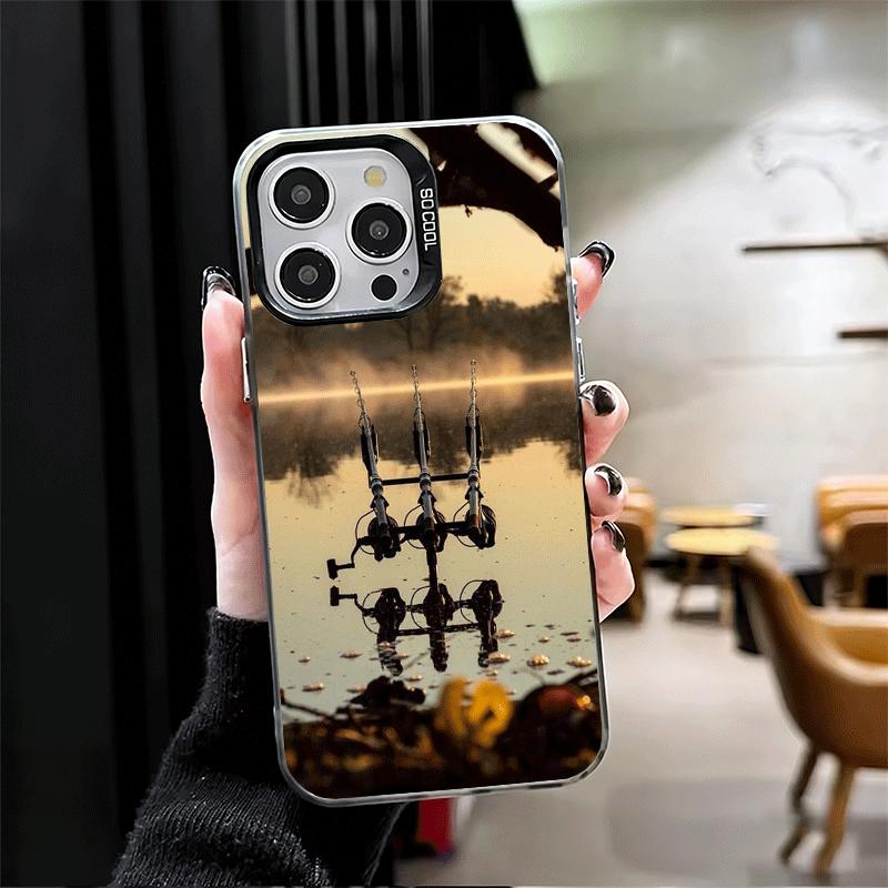 Carp Fish Fishing Rod Shockproof Phone Case for iPhone 17 Air 16 16E 15 Pro Max 14 Plus 13 Mini 12 Back Cover Anti Fall Fundas