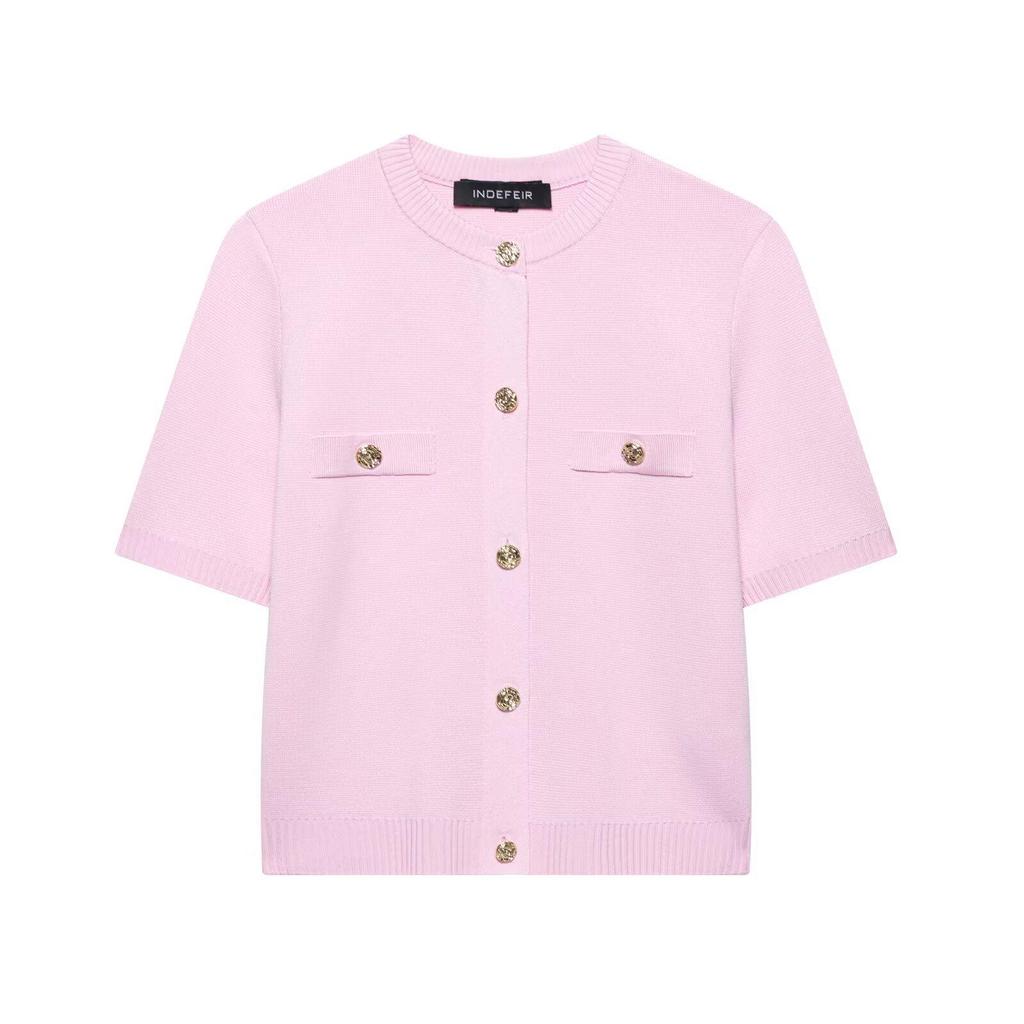 Spring 2025 Women's European & American Style Short Sleeve Knit Top & Midi Skirt Set