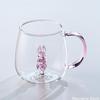 3D Animal Flower Built-in Glass High Borosilicate Glass Heat-resistant Transparent Glass Drinking Cup  Milk Coffee Juice Glass