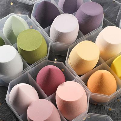 Medium Size Beauty Sponge 4/6 Pieces, Random Color and Shape, Foundation Mixing Beauty Sponge, Liquid, Cream and Powde