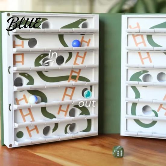 Adult Snakes And Ladders Set Toy with Auto-Snake Mechanism Hidden Dice Instant Game Auto-Deploy Book Style Board Compact Strategy Kit