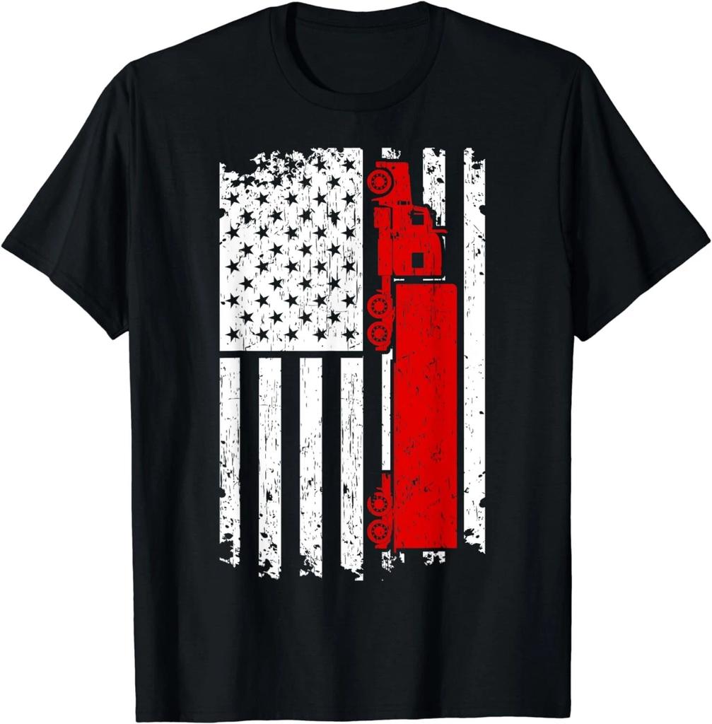 Truck Driver Independence Day Teamster Patriotic Trucker Gift Unisex T-Shirt