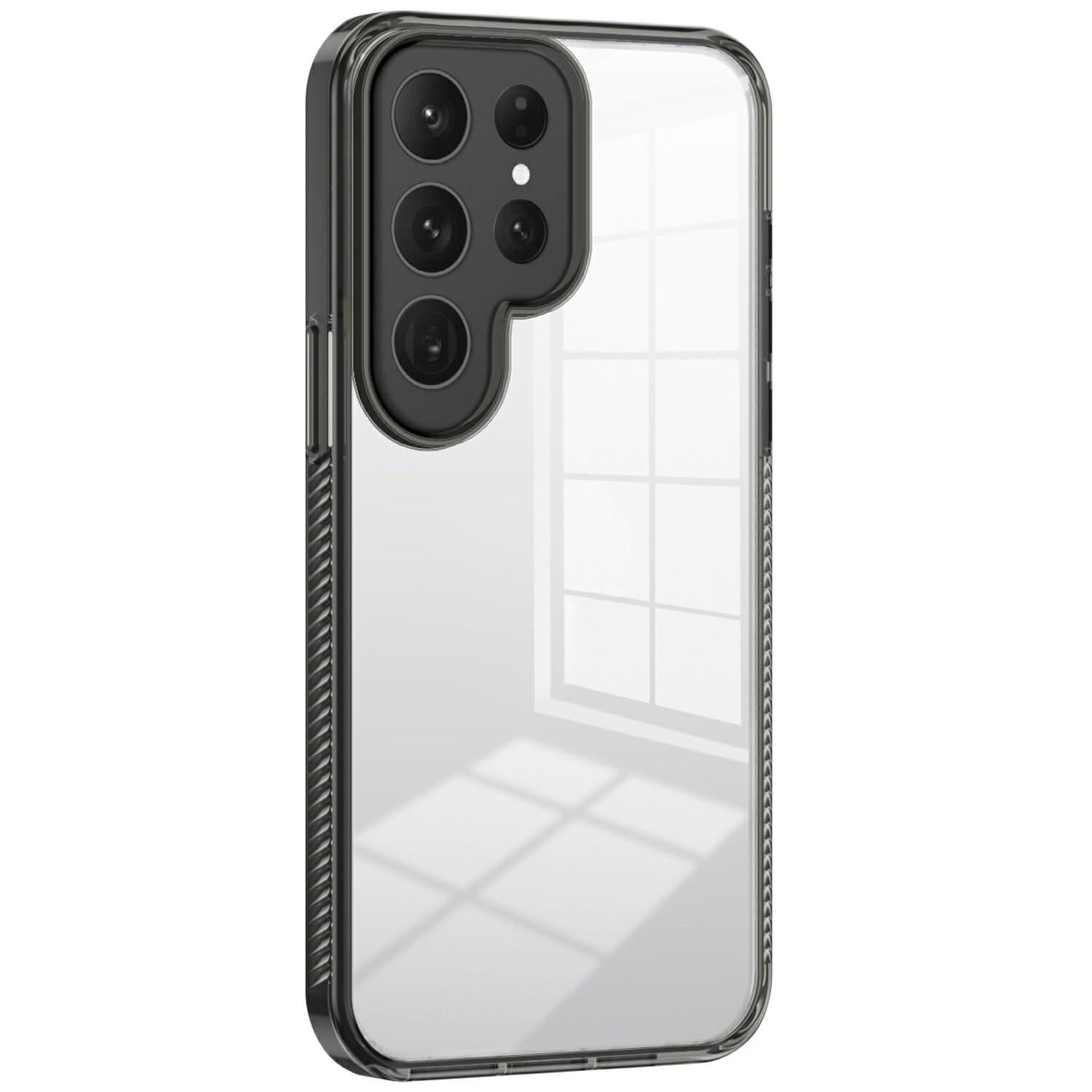 

ForSamsung Galaxy S24 Ultra Clear Phone Case TPU PC Anti-slip Drop-proof Back Cover Black