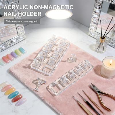 2026 NEUES Acryl-Nagel-Display & Übungsständer-Set 5 Fingerhalter für Maniküre Vielseitiges Werkzeug für Display Nageldesign-Schulung