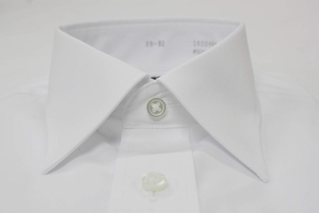 Long sleeve dress finish plain white neck size to Japanese size [Konaka] shirt, wrinkle-resistant [Regular collar/button-down/wide collar] Men's,