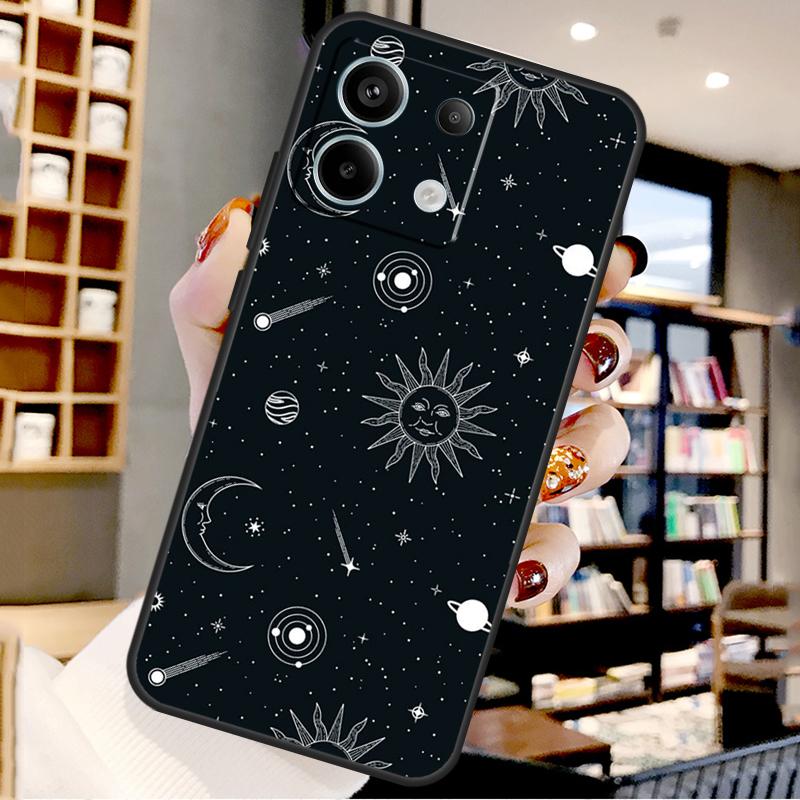 Sun And Moon Star For Xiaomi Redmi Note 13 Pro 9 10 11 12 14 15 Pro Plus Case For Redmi 15 12C 13C 14C 10C 15C