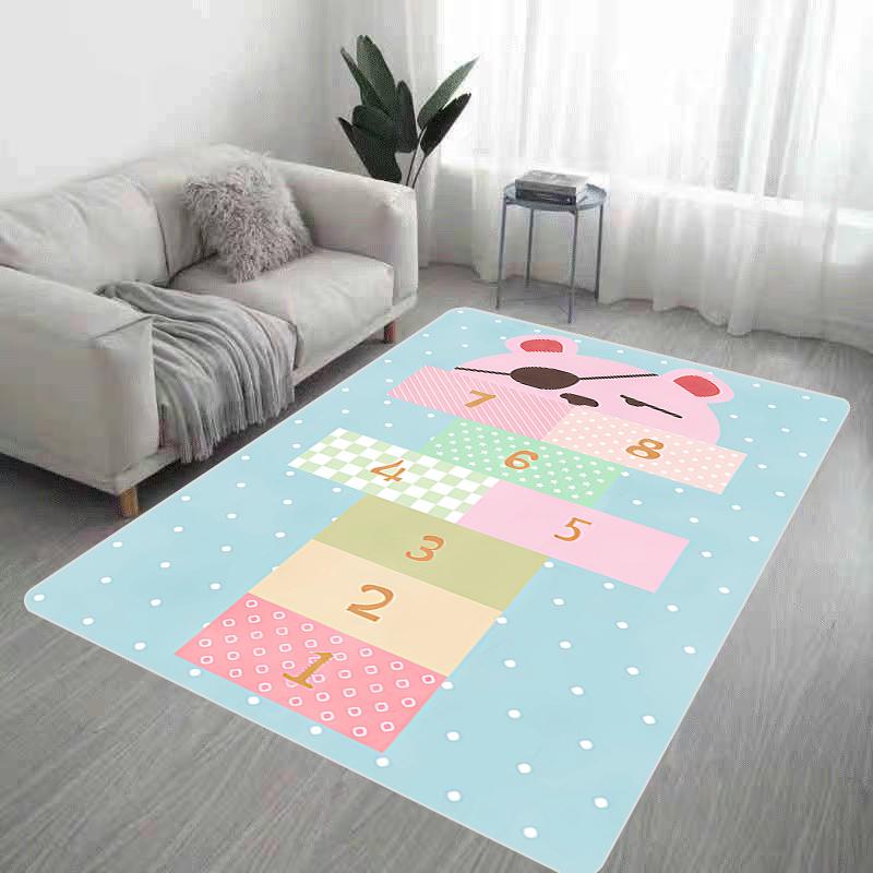 Felpudo de entrada con diseño de rayuela, para sala de estar, cocina, bonita, para oración de pies, para baño