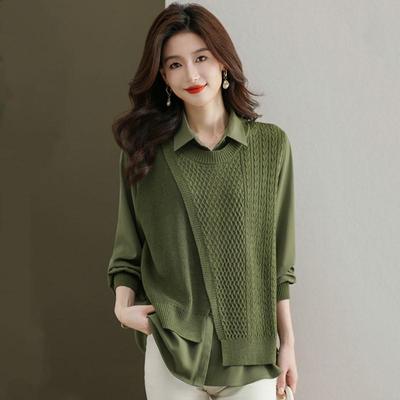 Tops Tricotés Vintage Grande Taille Décontractés Amples Pull Printemps Automne Vêtements Pulls Femmes