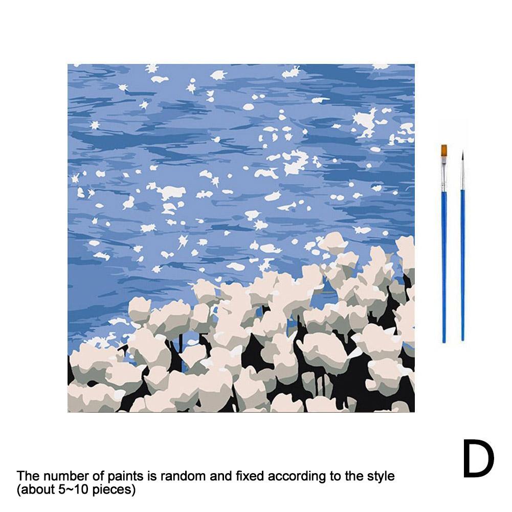 DIY Digital Oil Painting For Rose Flower Hand Painted Oil Painting Coloring by Numbers Acrylic Drawing Modern Wall Home Decor