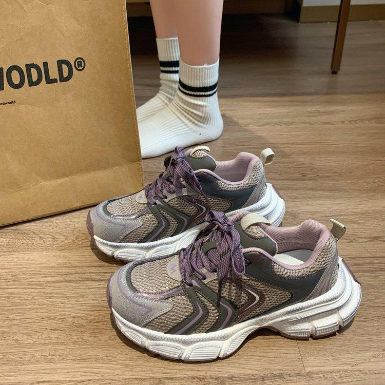 

[Armano] 2025 spring and autumn new fashion ins trendy dad shoes women s platform lightweight running shoes sneakers 35