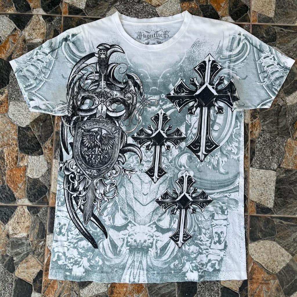 Fun Fashion Vintage Street Oversized Print Men and Women Tops Personalized Harajuku Clothing