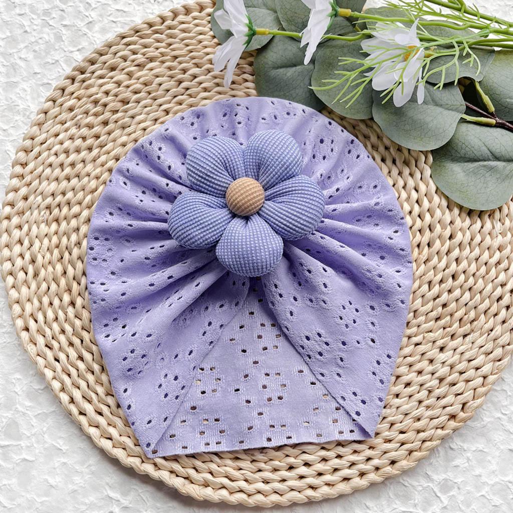 Baby Mädchen Hut Aushöhlen Lieblich Blume Kleinkind Stirnbänder Einfarbig Baby Hut Sommer Weich Atmungsaktiv Dünner Stil 0-2 Jahre