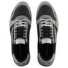 Emporio Armani Leather Round Toe Lace-Up Low-Top Casual Shoes Men Sneakers Green Black X4X537XN730U549