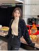 Women's Autumn/Winter 2024 Thick Velvet Half-High Collar Slim Fit Long-Sleeve Top