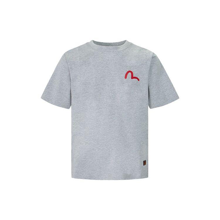 Evisu FW22 Graphic Print Pullover Short Sleeve T-Shirt Men Tops Flower-Gray 2EAADM2TS630XXCT