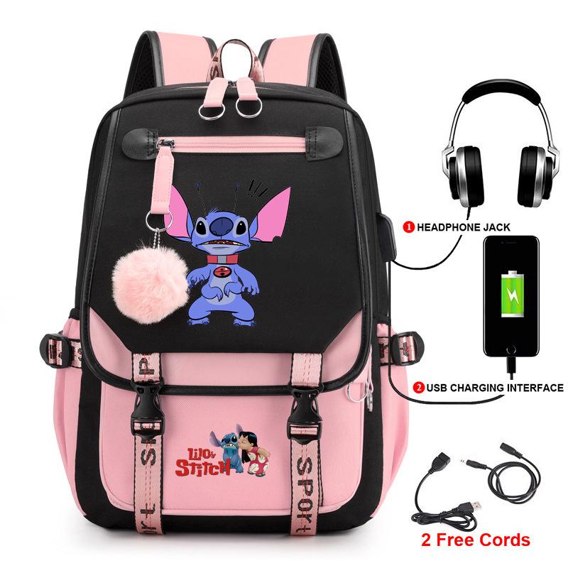 Backpack Student School Bag Fashion Backpack Usb Computer Bag Large Capacity Burden Reduction School Bag