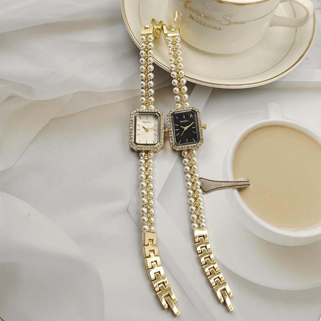 Bracelet Jewelry Watch Women's Niche Trend French Imitation White Pearl Ladies
