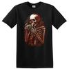 Skeleton Photographer T Shirt Vintage Scary Graphic Halloween Tee