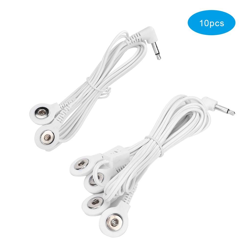10pcs 3.5mm Button Type Electrode Lead Wires Cable for TENS Unit Physiotherapy Machine