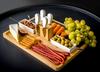 Bamboo Board for Cold Cuts, Cheeses and Snacks + Set of Knives and Forks As a Gift
