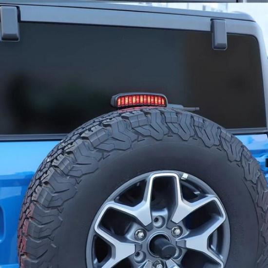 Fit For -2024 Ford Bronco ABS Black Third Brake Tail Light Lamp Cover Trim