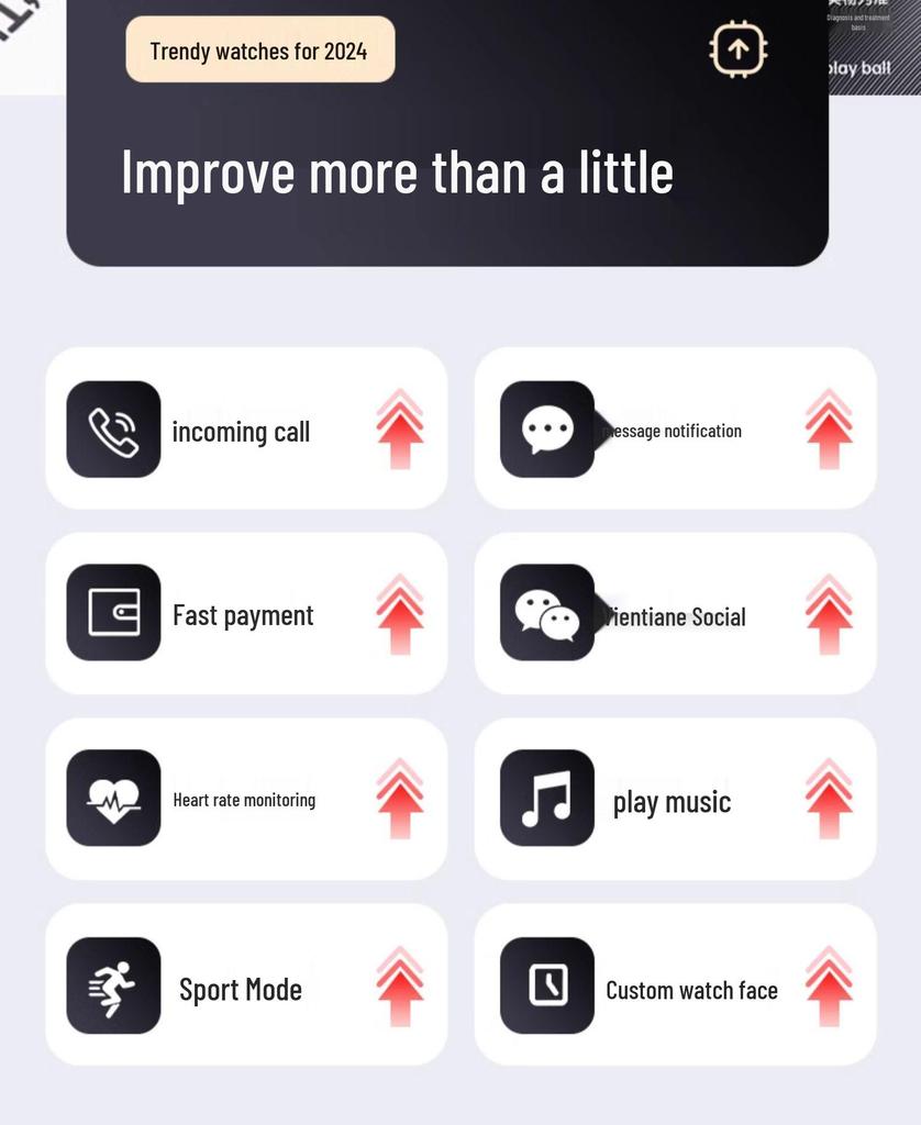 Montre connectée Watch8: Nouveau Multifonction Bluetooth, Étanche, Paiement NFC, Sports, Musique T05.