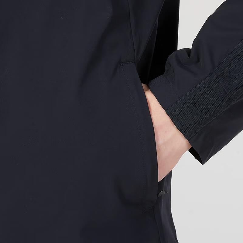 Under Armour Woven Solid Jacket Comfortable Breathable Long Pants Casual Sports Set Men Sets Black 22500408-001+22500706-001