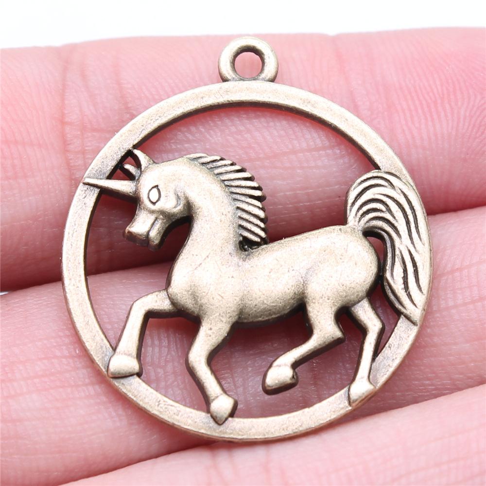 10 Stück Anhänger Pferd Einhorn Tibetische Bronze Silberfarbe Anhänger Antiker Schmuckherstellung DIY Handgemachtes Handwerk