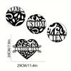 Vintage Metal Wall Art Heart Shape Personalized Family Name Sign Wedding Housewarming Gift
