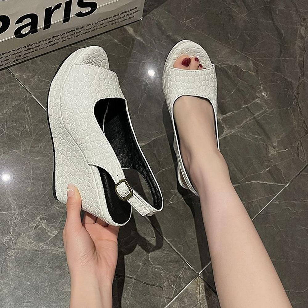Fashion FHC New 10CM Wedges High Heels Women Platform Pumps.Fashion Gladiator Shoes,Back Hollow Out,Peep Toe,Black,SIlver,Brown,Dropship