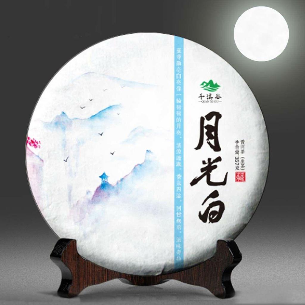 357g Pu'er Tea Cake Raw Pu Erh Tea Moonlight White Yueguangbai Beauty Green Tea