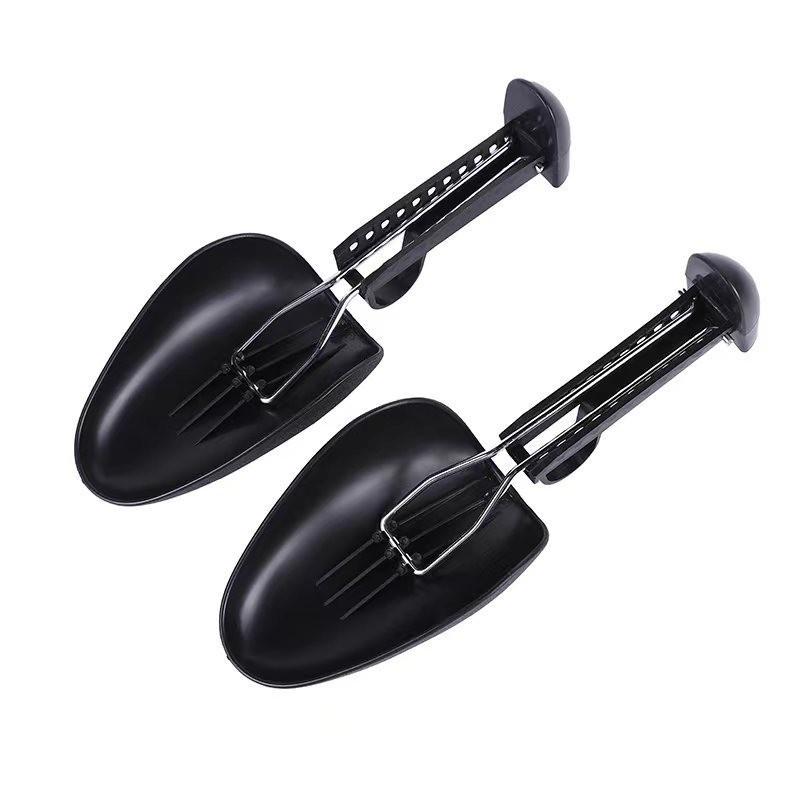Unisex Black Adjustable Plastic Shoe Tree Stretcher for Leather Shoes and Sneakers