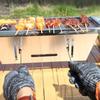 Portable Folding Ember-Fired Grill Foldable Folding Ember-Fired Instant Setup Compact Barbecue Rack for Campers, Picnic,