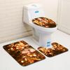 Christmas Bathroom Floor Mat Toilet Three-Piece Set