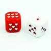 10Pcs 25MM Love Heart Acrylic Dice Rounded Corner Six-Sided Large Dice Game Night Drinking Board Game Dice Prop Casino Equipment