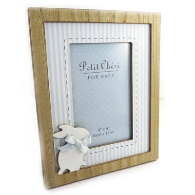 [N0852] - Photo Frame 'Mon Ange' Blue Rabbit (10x15 Cm)