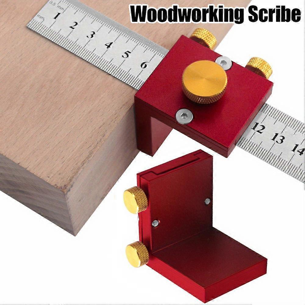 Woodworking Marker Ruler Steel Ruler Marking Positioning Block T-Shaped Ruler Stop Tool DIY Woodworking Measurement Positioning Tool