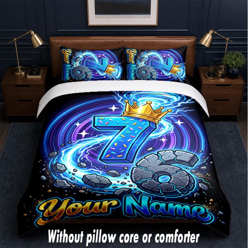 Other Similar Designs Theme Custom Text Or Name 3Pcs Bedding Set,1 Flat Sheet & 2 Pillowcases Personalized Home Bedding