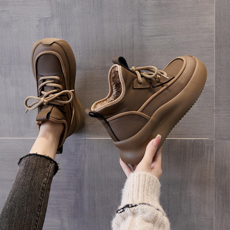 

Обувь для папы из натуральной кожи, женские зимние новые модные легкие легкие бархатные повседневные туфли на толстой подошве, спортивные туфли Форрест Гамп 40