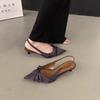Fashion 2025 New Summer High Heel Butterfly-knot Women Sandals Fashion Pointed Toe Singbacks Shoes Ladies Elegant Dancing Party Pumps
